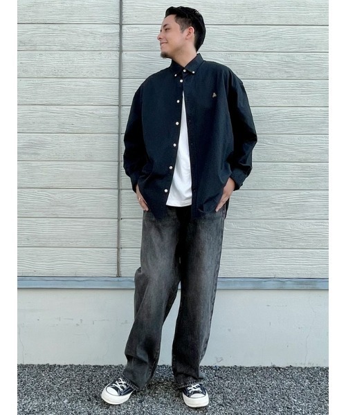 GAP（ギャップ）の「ブラナンベア オックスフォード ビッグシャツ（シャツ/ブラウス・メンズ・ブラック/ベージュ・L/XS/S/XL/M）」の9枚目の写真