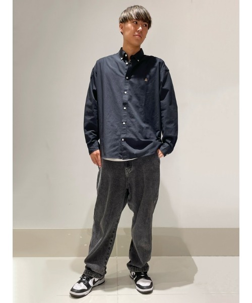 GAP（ギャップ）の「ブラナンベア オックスフォード ビッグシャツ（シャツ/ブラウス・メンズ・ブラック/ベージュ・L/XS/S/XL/M）」の11枚目の写真