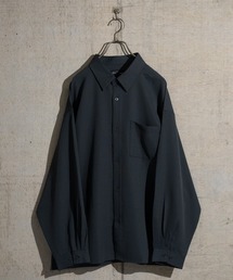 Naive magic | 【a】ナチュラルストレッチポリエステル バルーンスリーブ サイドスリット 長袖ルーズシャツ(シャツ/ブラウス)