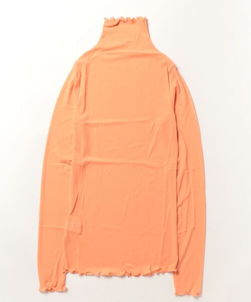 Lilamusant(リラミュゾン)の「《Lilamusant(リラミュゾン)》メローハイネックシアートップス(Tシャツ/カットソー・レディース・オレンジ/ブルー/ホワイト/ブラック/グリーン/パープル/サックスブルー/ダークブラウン/アイボリー/ローズ/ライトグレー/グレー/ライトブルー/ピンク・FREE)」の15枚目の写真