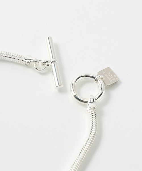 JOURNAL STANDARD（ジャーナルスタンダード）の「【On The Sunny Side Of The Street】SQUARE Snake Chain CHOCKER（ネックレス・メンズ・シルバー・FREE）」の4枚目の写真