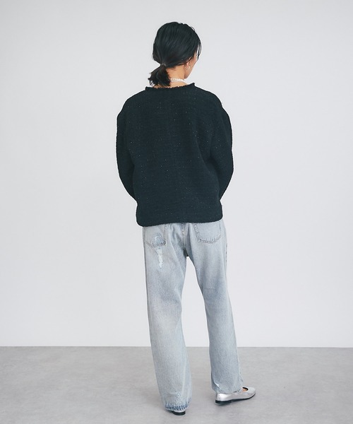 極美品 RIVE DROITE ツイードジャケット トレンドのクロップデザイン】ツイードミニジャケット | RIVE