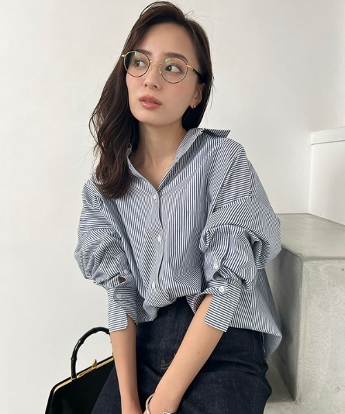 アニュアンススタンダードシャツ【STRIPE】 （IVORY）