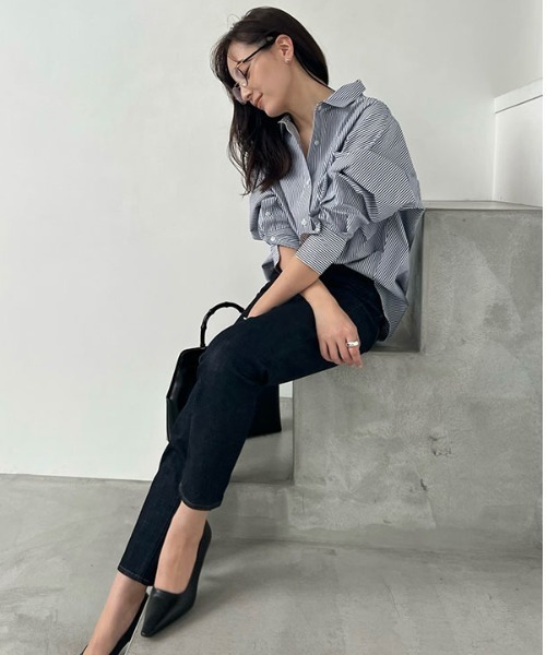 アニュアンススタンダードシャツ【STRIPE】 （IVORY）