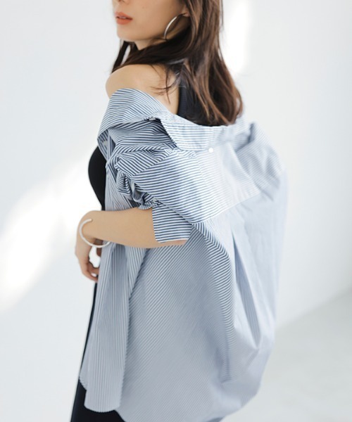 アニュアンススタンダードシャツ【STRIPE】 （IVORY）