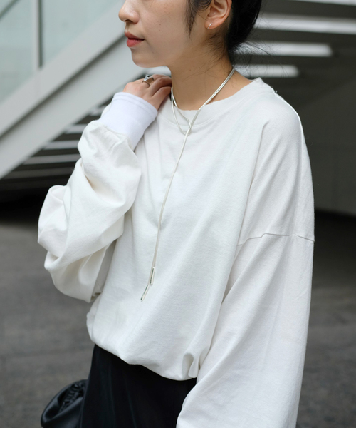 AP STUDIO（エーピーストゥディオ）の「【BONEE / ボーニー】silver string necklace（ネックレス・レディース・シルバー・FREE）」の2枚目の写真