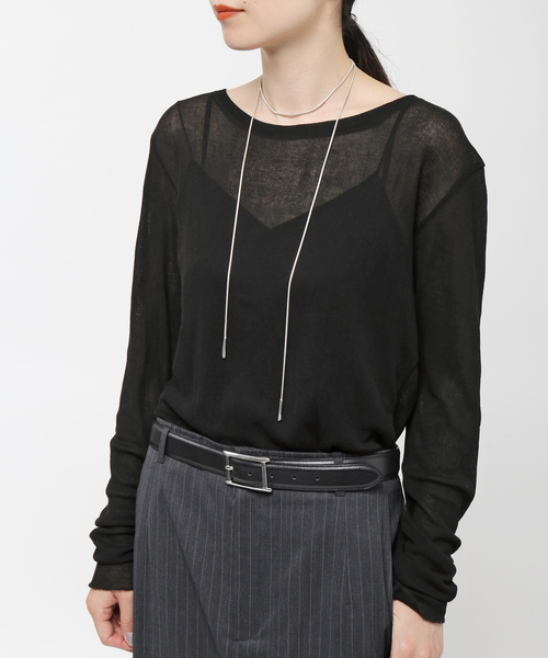 AP STUDIO（エーピーストゥディオ）の「【BONEE / ボーニー】silver string necklace（ネックレス・レディース・シルバー・FREE）」の5枚目の写真