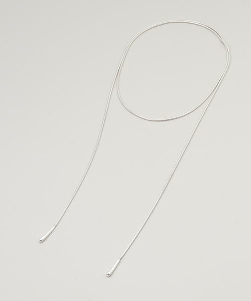 AP STUDIO（エーピーストゥディオ）の「【BONEE / ボーニー】silver string necklace（ネックレス・レディース・シルバー・FREE）」の8枚目の写真