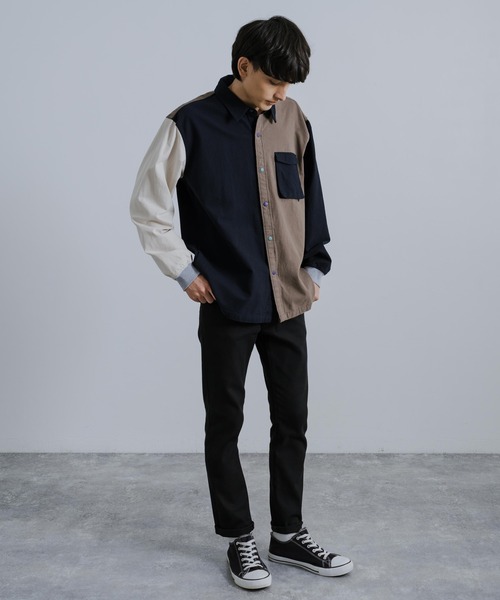 KRIFF MAYER（クリフメイヤー）の「KRIFF MAYER クリフメイヤー ビエラハッピーシャツ 2313402（シャツ/ブラウス・メンズ・チェック/モカ/マルチ/ネイビー/オフホワイト・XL/L/M）」の20枚目の写真