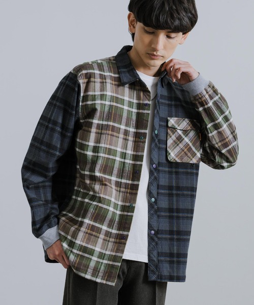 KRIFF MAYER（クリフメイヤー）の「KRIFF MAYER クリフメイヤー ビエラハッピーシャツ 2313402（シャツ/ブラウス・メンズ・チェック/モカ/マルチ/ネイビー/オフホワイト・XL/L/M）」の22枚目の写真