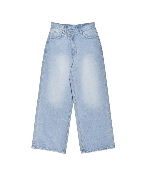 Re:EDIT（リエディ）の「[低身長/高身長/大きいサイズ有]クロスウエストストレートコットンデニムパンツ（デニムパンツ・レディース・ブラック/ブルー/ホワイト/ネイビー/ブルー系その他・TALL/SHORT/X-LARGE/LARGE/MEDIUM）」の21枚目の写真