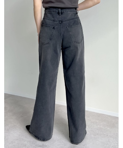 Re:EDIT（リエディ）の「[低身長/高身長/大きいサイズ有]クロスウエストストレートコットンデニムパンツ（デニムパンツ・レディース・ブラック/ブルー/ホワイト/ネイビー/ブルー系その他・TALL/SHORT/X-LARGE/LARGE/MEDIUM）」の9枚目の写真