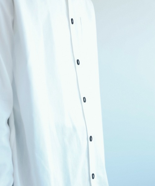 aimoha（アイモハ）の「aimoha menステッチバイカラーシャツ（シャツ/ブラウス・メンズ・パープル/ホワイト・M/L/XL）」の8枚目の写真