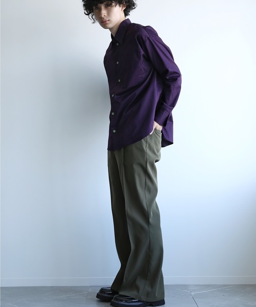 aimoha（アイモハ）の「aimoha menステッチバイカラーシャツ（シャツ/ブラウス・メンズ・パープル/ホワイト・M/L/XL）」の17枚目の写真