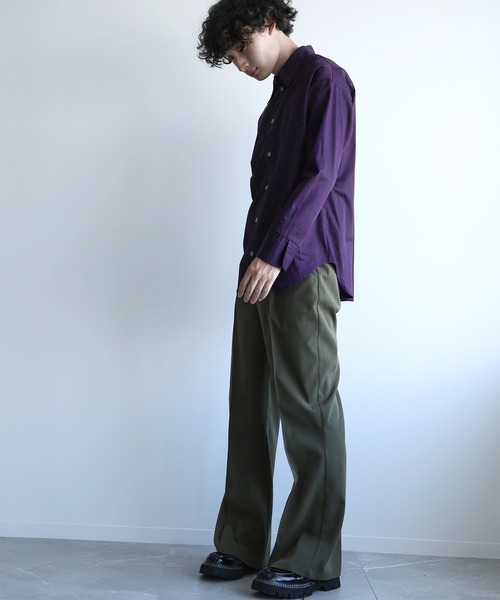 aimoha（アイモハ）の「aimoha menステッチバイカラーシャツ（シャツ/ブラウス・メンズ・パープル/ホワイト・M/L/XL）」の19枚目の写真