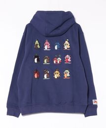 パーカー（ブルー・ネイビー/青色系・チェック柄）ファッション