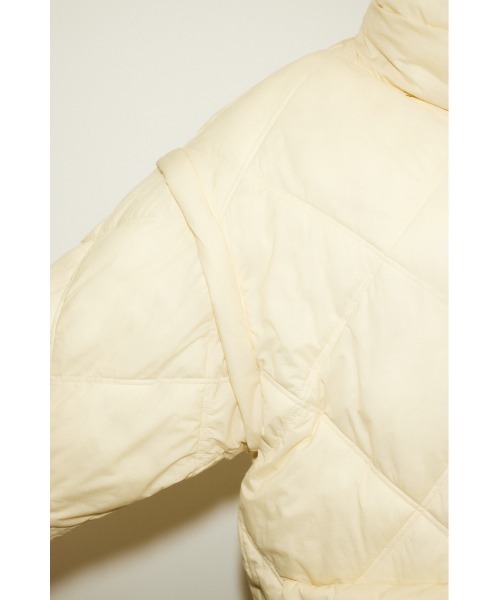 THROW by SLY（スローバイスライ）の「THROW 2WAY STAND PUFFER COAT 2ウェイ スタンド パッファー コート（ダウンジャケット/コート・レディース・アイボリー/ブラック・FREE）」の15枚目の写真