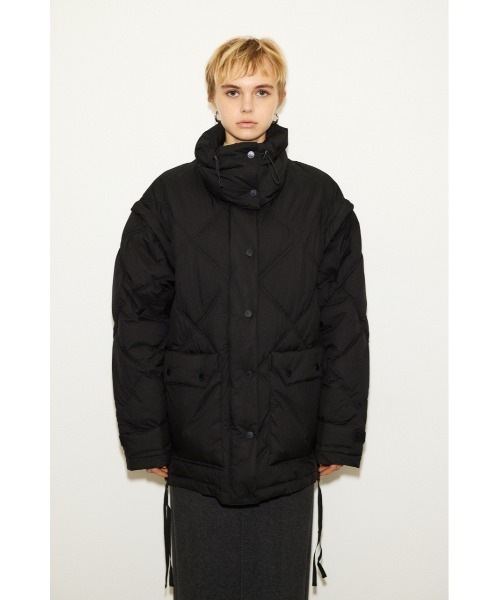 THROW by SLY（スローバイスライ）の「THROW 2WAY STAND PUFFER COAT 2ウェイ スタンド パッファー コート（ダウンジャケット/コート・レディース・アイボリー/ブラック・FREE）」の19枚目の写真