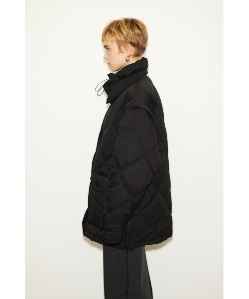 THROW by SLY（スローバイスライ）の「THROW 2WAY STAND PUFFER COAT 2ウェイ スタンド パッファー コート（ダウンジャケット/コート・レディース・アイボリー/ブラック・FREE）」の20枚目の写真