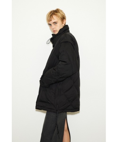 THROW by SLY（スローバイスライ）の「THROW 2WAY STAND PUFFER COAT 2ウェイ スタンド パッファー コート（ダウンジャケット/コート・レディース・アイボリー/ブラック・FREE）」の21枚目の写真