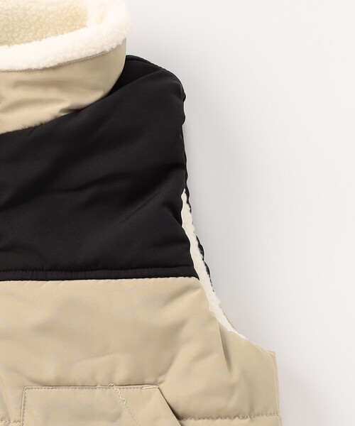 COMME CA ISM（コムサイズム）の「【リバーシブル】タフタ×ボア　中綿ベスト（ダウンベスト・キッズ・ベージュ/パープル・110cm/120cm/130cm/140cm/150cm）」の7枚目の写真