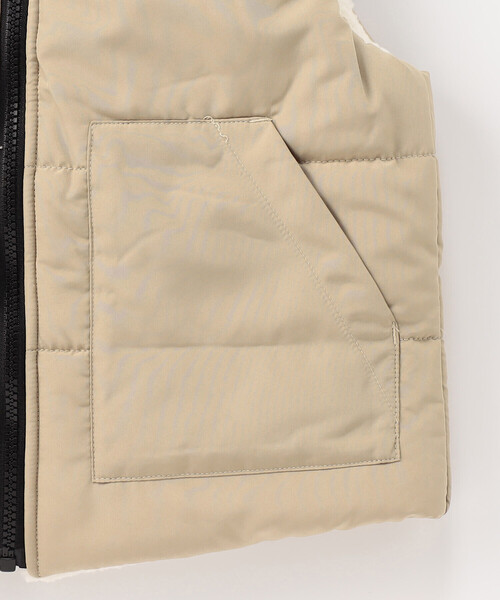 COMME CA ISM（コムサイズム）の「【リバーシブル】タフタ×ボア　中綿ベスト（ダウンベスト・キッズ・ベージュ/パープル・110cm/120cm/130cm/140cm/150cm）」の8枚目の写真