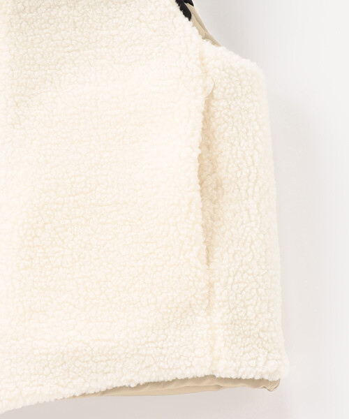 COMME CA ISM（コムサイズム）の「【リバーシブル】タフタ×ボア　中綿ベスト（ダウンベスト・キッズ・ベージュ/パープル・110cm/120cm/130cm/140cm/150cm）」の12枚目の写真