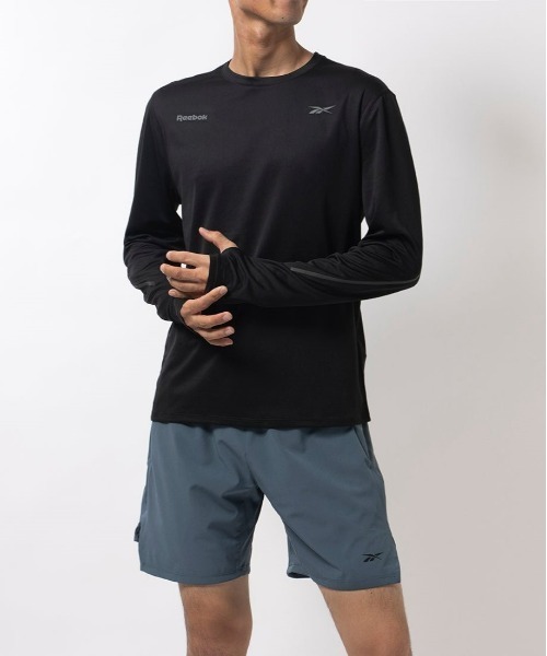 Reebok(リーボック)の「スピード ロングスリーブTシャツ / SPEED LS(Tシャツ/カットソー・メンズ・ブラック/ブルー・XX-LARGE/SMALL/X-SMALL/X-LARGE/MEDIUM/LARGE)」の2枚目の写真