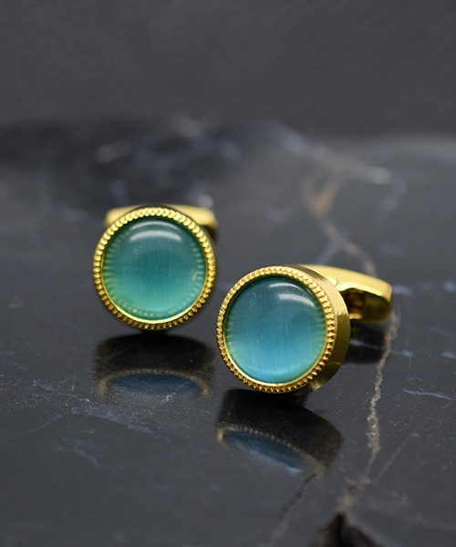 Fun & Daily（ファンアンドデイリー）の「F&D : カラーストーンカフリンクス（カフリンクス・メンズ・グリーン/ホワイト/ブラック/イエロー/ブルー・FREE）」の10枚目の写真