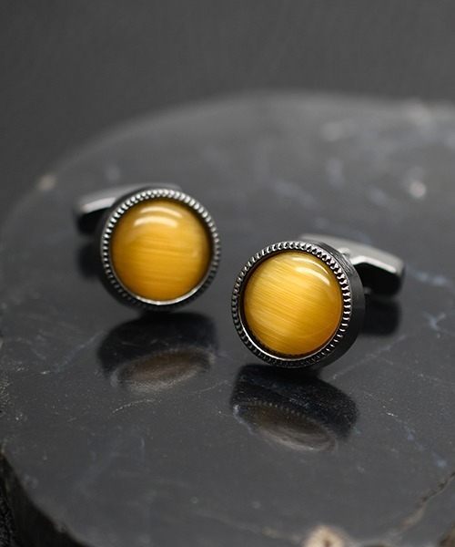 Fun & Daily（ファンアンドデイリー）の「F&D : カラーストーンカフリンクス（カフリンクス・メンズ・グリーン/ホワイト/ブラック/イエロー/ブルー・FREE）」の16枚目の写真