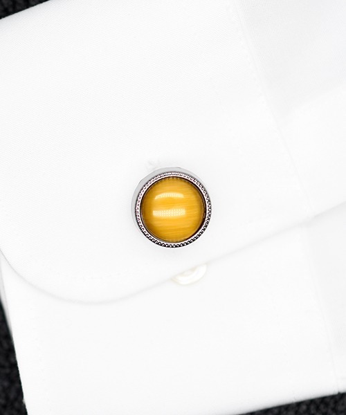 Fun & Daily（ファンアンドデイリー）の「F&D : カラーストーンカフリンクス（カフリンクス・メンズ・グリーン/ホワイト/ブラック/イエロー/ブルー・FREE）」の18枚目の写真