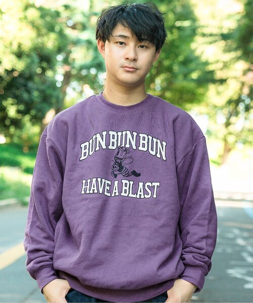 BREEZE（ブリーズ）の「【ファミリーリンク】WEB限定 ゆずみつといっしょトレーナー（パパ）（スウェット・メンズ・グレー/パープル/グリーン・MEDIUM/LARGE）」の3枚目の写真