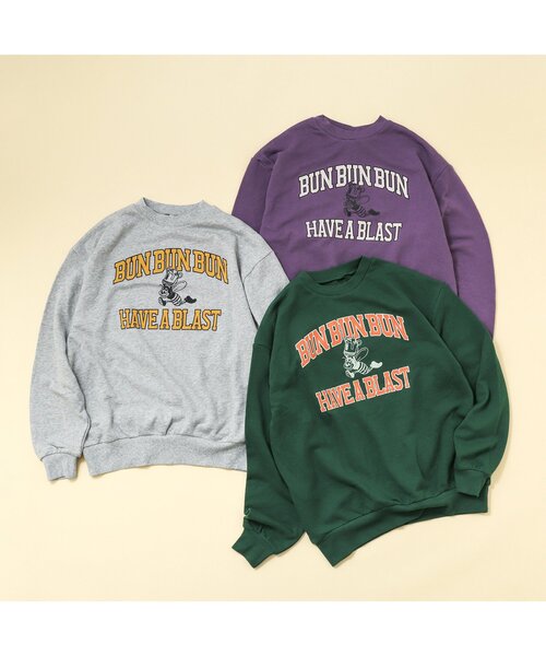 BREEZE（ブリーズ）の「【ファミリーリンク】WEB限定 ゆずみつといっしょトレーナー（パパ）（スウェット・メンズ・グレー/パープル/グリーン・MEDIUM/LARGE）」の10枚目の写真