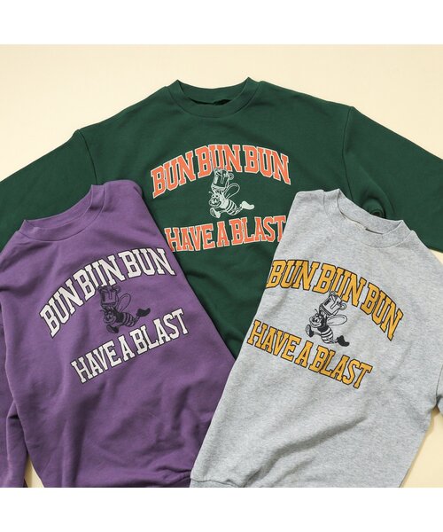 BREEZE（ブリーズ）の「【ファミリーリンク】WEB限定 ゆずみつといっしょトレーナー（パパ）（スウェット・メンズ・グレー/パープル/グリーン・MEDIUM/LARGE）」の12枚目の写真