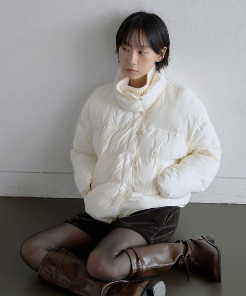 セール】【UNE ORIGINAL】【ハイネック＆襟ありを楽しめる2way仕様