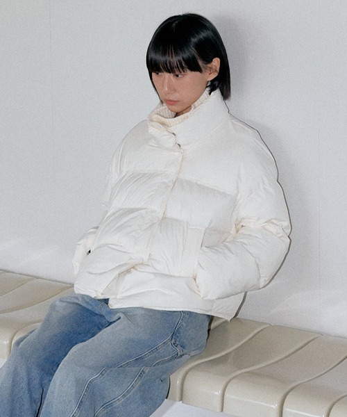 UNE MANSION ビンテージリブニットカラーダウンペンディンジャンバー UNE MANSION ビンテージリブニットカラーダウンペンディンジャンバー