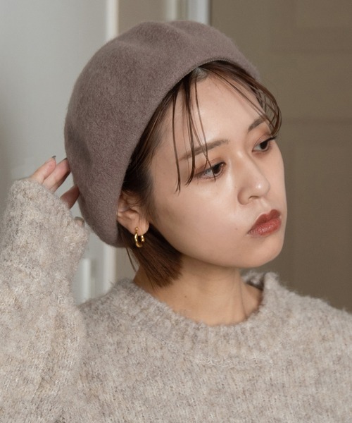 Amiur（エミレ）の「compact felt beret / コンパクトフェルトベレー