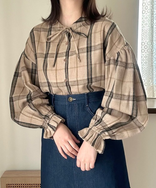 シャツ/ブラウス(長袖/七分) Rumania embroidery blouse セール】 bon_meur: ドリ刺繍 シャツ ブラウス （シャツ