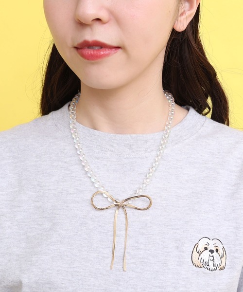 didizizi(ディディジジ)の「チェーンリボン ネックレス(ネックレス・レディース・シルバー/ゴールド・FREE)」の3枚目の写真