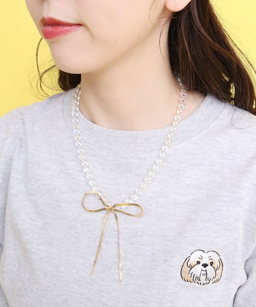 didizizi(ディディジジ)の「チェーンリボン ネックレス(ネックレス・レディース・シルバー/ゴールド・FREE)」の5枚目の写真
