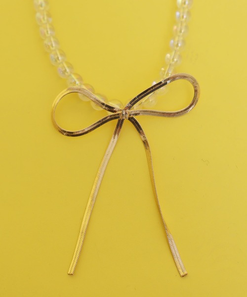 didizizi(ディディジジ)の「チェーンリボン ネックレス(ネックレス・レディース・シルバー/ゴールド・FREE)」の9枚目の写真