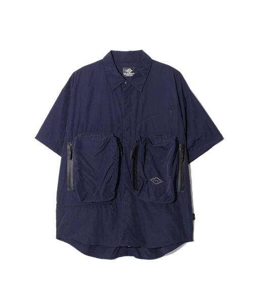 MANASTASH(マナスタッシュ)の「MANASTASH/マナスタッシュ/2WAY EXTRA MILE CARGO POCKET SHIRTS/2WAYエクストラマイル カーゴポケットシャツ(シャツ/ブラウス・メンズ・ブラック/ネイビー/グレー・L/XL/M/S)」の1枚目の写真