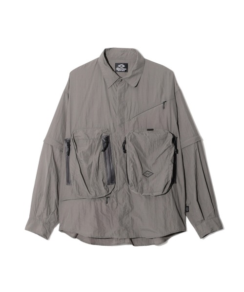 MANASTASH(マナスタッシュ)の「MANASTASH/マナスタッシュ/2WAY EXTRA MILE CARGO POCKET SHIRTS/2WAYエクストラマイル カーゴポケットシャツ(シャツ/ブラウス・メンズ・ブラック/ネイビー/グレー・L/XL/M/S)」の3枚目の写真