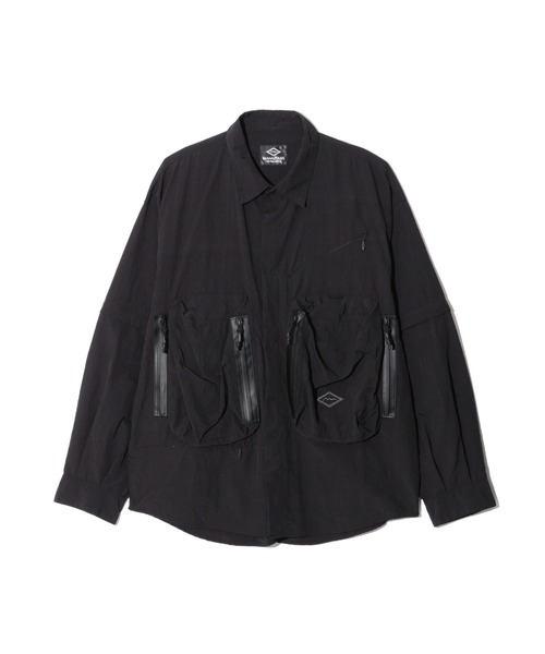 MANASTASH(マナスタッシュ)の「MANASTASH/マナスタッシュ/2WAY EXTRA MILE CARGO POCKET SHIRTS/2WAYエクストラマイル カーゴポケットシャツ(シャツ/ブラウス・メンズ・ブラック/ネイビー/グレー・L/XL/M/S)」の2枚目の写真
