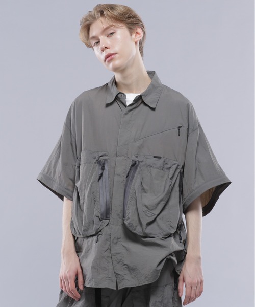 MANASTASH(マナスタッシュ)の「MANASTASH/マナスタッシュ/2WAY EXTRA MILE CARGO POCKET SHIRTS/2WAYエクストラマイル カーゴポケットシャツ(シャツ/ブラウス・メンズ・ブラック/ネイビー/グレー・L/XL/M/S)」の5枚目の写真