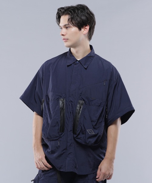 MANASTASH(マナスタッシュ)の「MANASTASH/マナスタッシュ/2WAY EXTRA MILE CARGO POCKET SHIRTS/2WAYエクストラマイル カーゴポケットシャツ(シャツ/ブラウス・メンズ・ブラック/ネイビー/グレー・L/XL/M/S)」の8枚目の写真