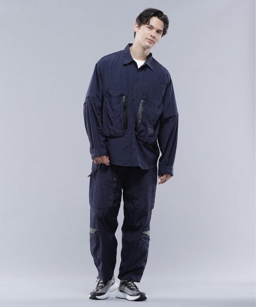 MANASTASH(マナスタッシュ)の「MANASTASH/マナスタッシュ/2WAY EXTRA MILE CARGO POCKET SHIRTS/2WAYエクストラマイル カーゴポケットシャツ(シャツ/ブラウス・メンズ・ブラック/ネイビー/グレー・L/XL/M/S)」の7枚目の写真