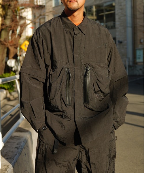 MANASTASH(マナスタッシュ)の「MANASTASH/マナスタッシュ/2WAY EXTRA MILE CARGO POCKET SHIRTS/2WAYエクストラマイル カーゴポケットシャツ(シャツ/ブラウス・メンズ・ブラック/ネイビー/グレー・L/XL/M/S)」の20枚目の写真