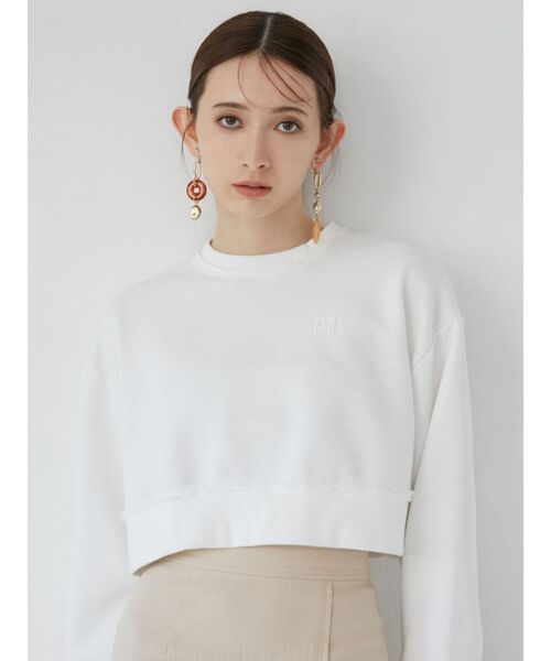 MURUA（ムルーア）の「mumuロゴクロップトスウェット（スウェット・レディース・グレー/ブルー/ホワイト・FREE）」の20枚目の写真