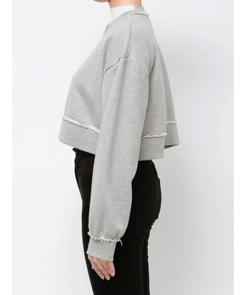 MURUA（ムルーア）の「mumuロゴクロップトスウェット（スウェット・レディース・グレー/ブルー/ホワイト・FREE）」の11枚目の写真